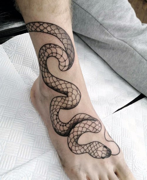 Loopy Snake Tattoo
