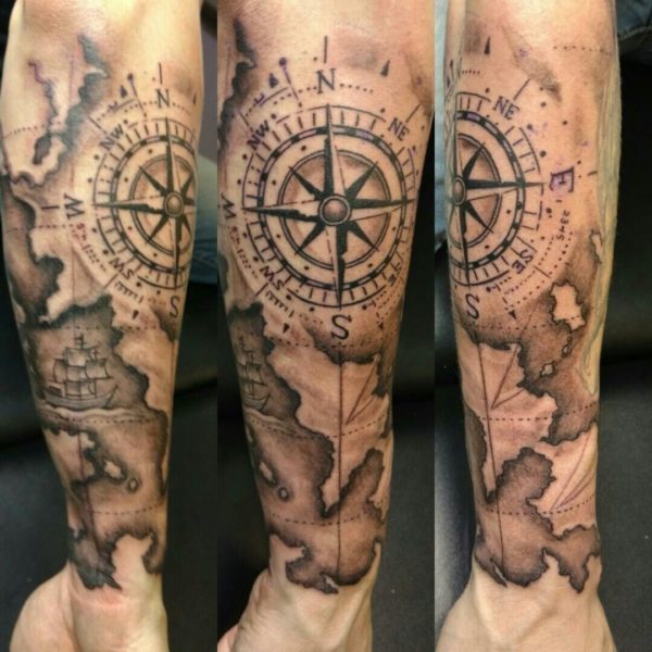 Map Arm Tattoo
