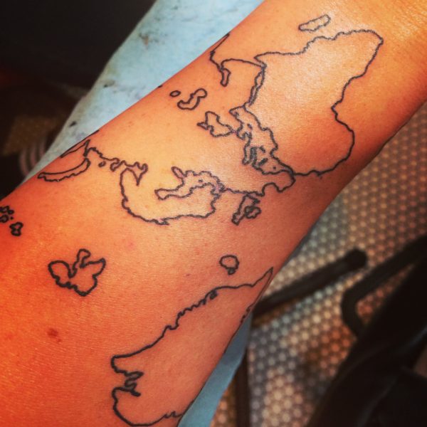 Map Tattoo Arm
