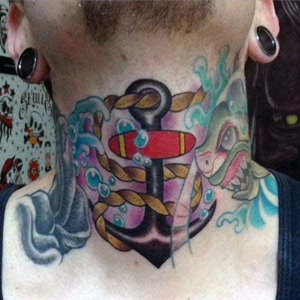 Neck Tattoo Design 