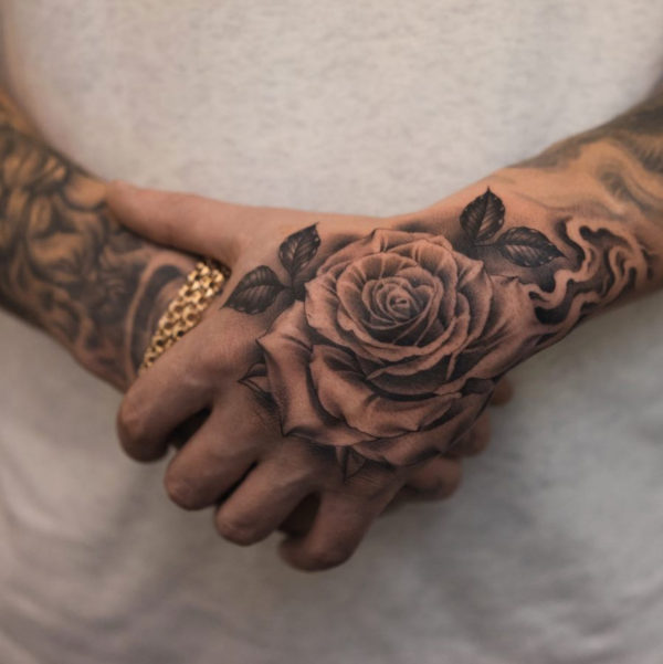 Rose Hand Tattoo 