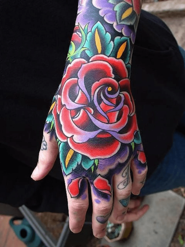 Rose Hand Tattoo