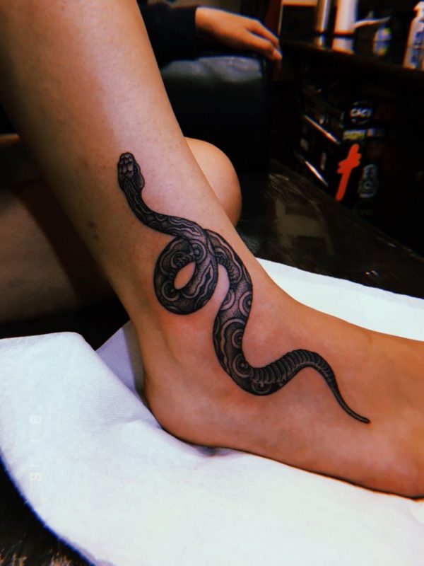 Snake Foot Tattoo.