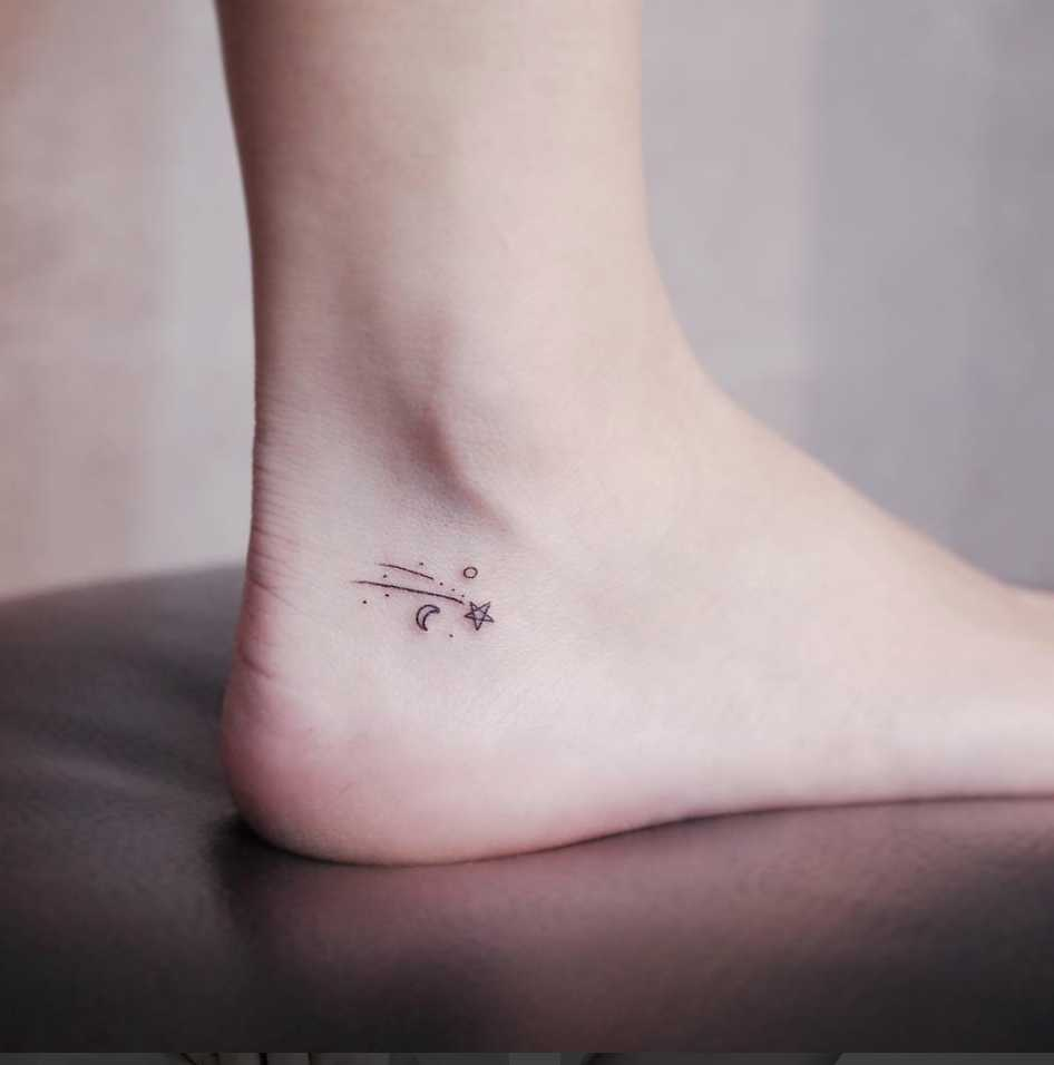 Star ankle tattoo7