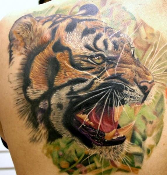 Tattoo Back Realistic Tiger
