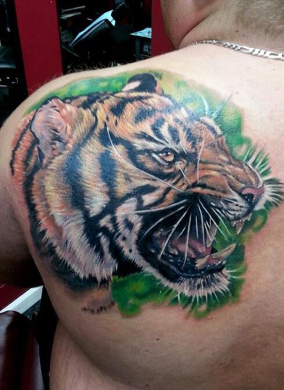 Tiger Tattoo On Back