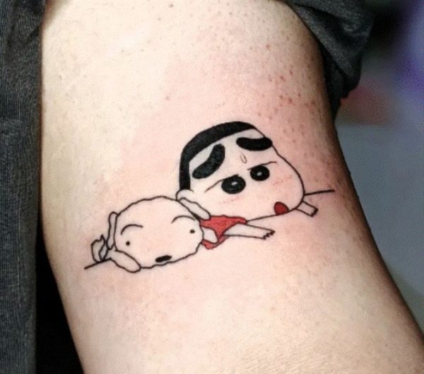 Shinchan With Shiro Tattoo