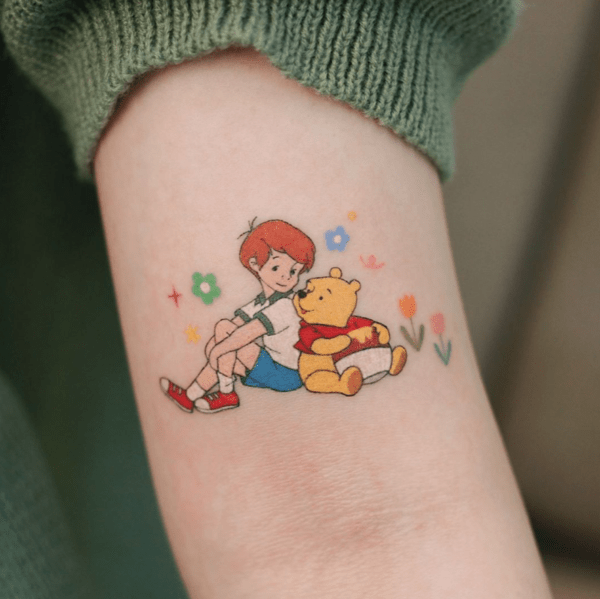 Winnie Pooh Cute Tattoo