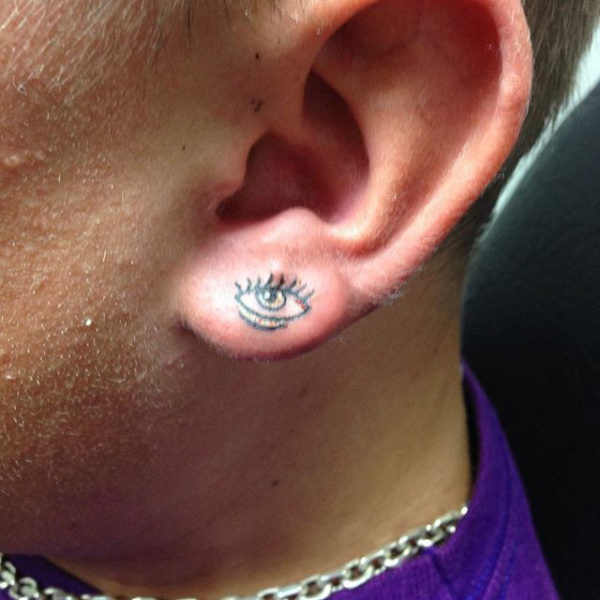 Ear Lobe Tattoo