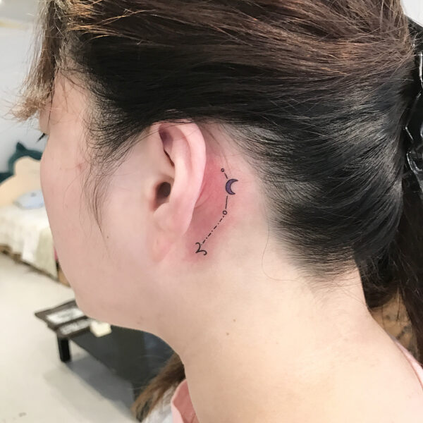 Aries Ear Tattoo