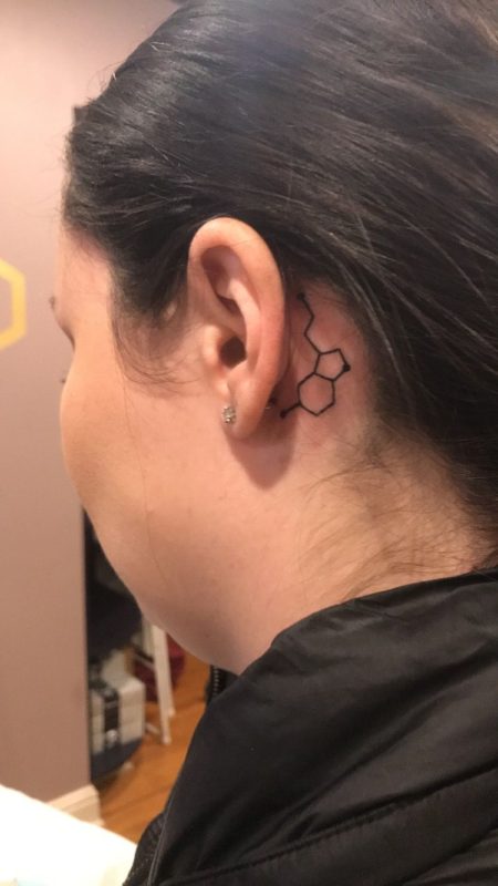Back Ear Tattoo