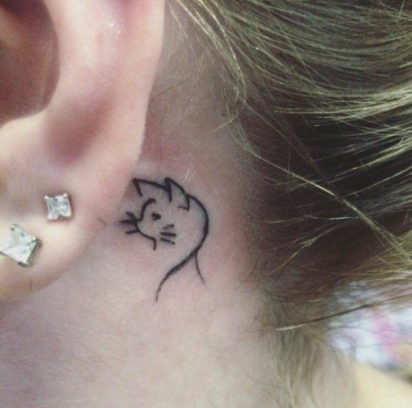 Cat Tattoo Ear