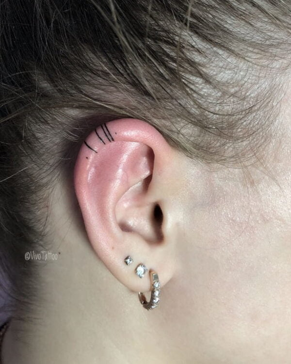 Ear Helix Tattoo