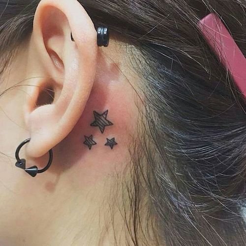 Ear Mini Tattoo Stars