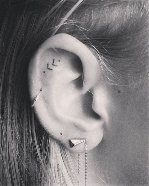 Ear Tribal Tattoo