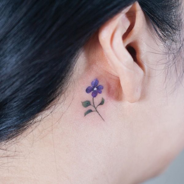 Flower Tattoo Ear