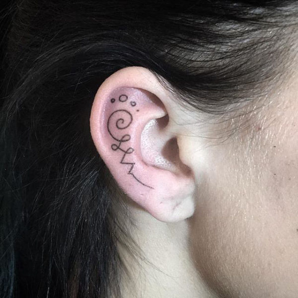 Inner Ear Tattoo