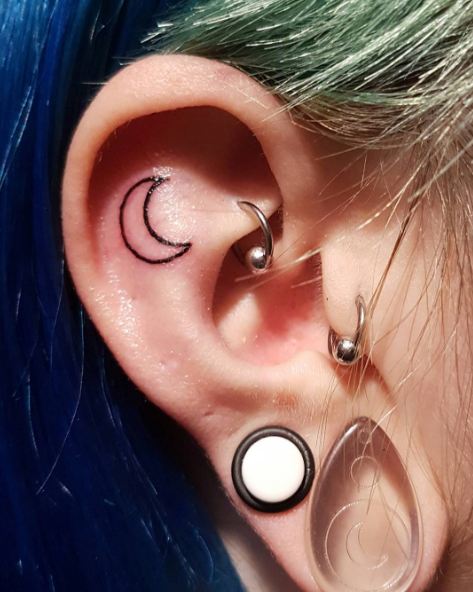 Moon Ear Tattoos