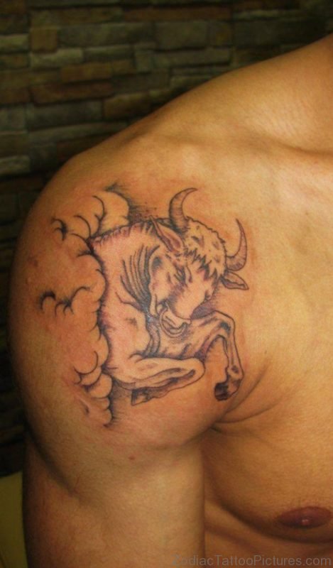 Amazing Taurus Head Tattoo