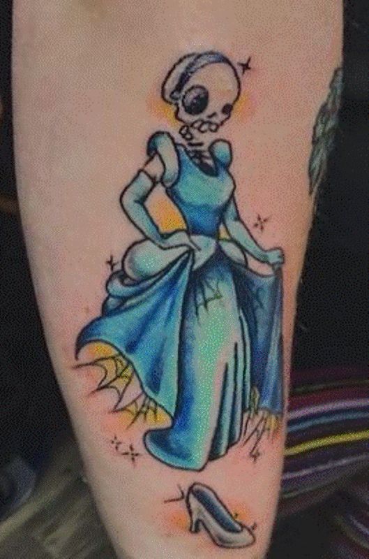 Cinderella Skull Tattoo