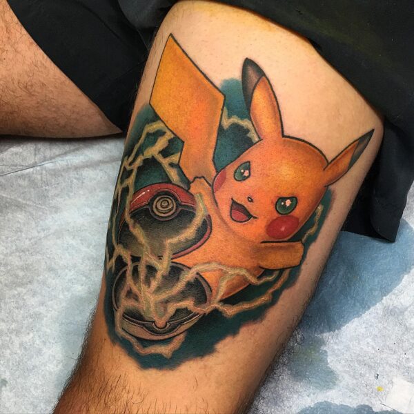 Pokeball Pikachu Tattoo