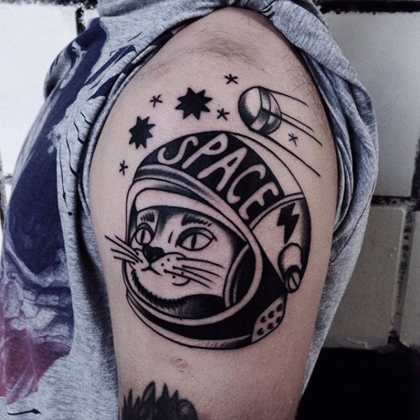 Space Kitten Tattoo