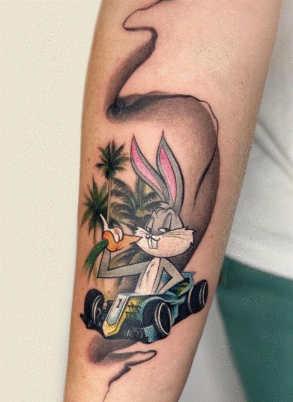 The Racer Bugs Bunny Tattoo
