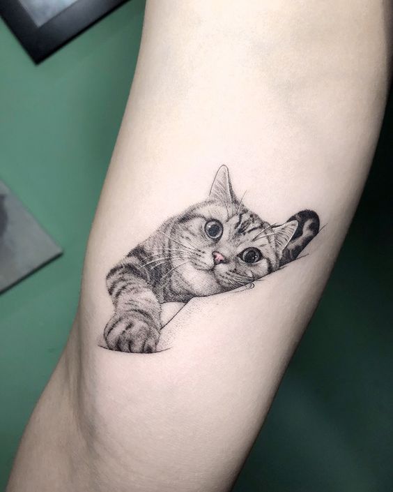Cat Tattoo Design.