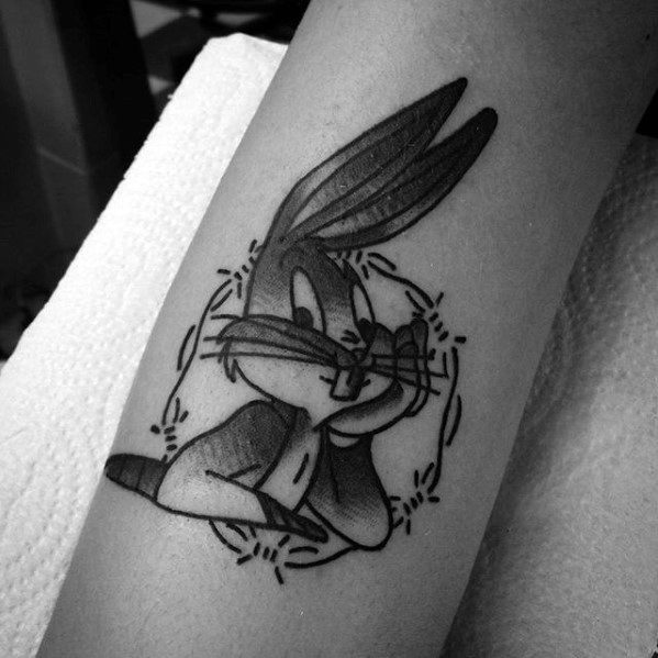 Male Tattoo With Looney Tunes