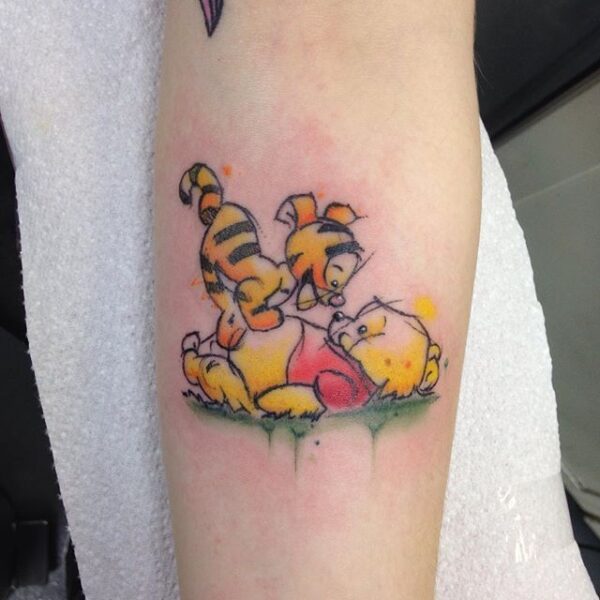 Mini Pooh N Tiger Tattoo