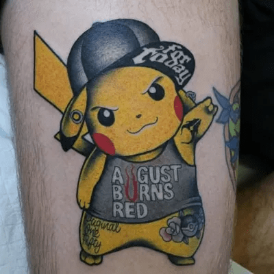 Pikachu Cute Tattoo