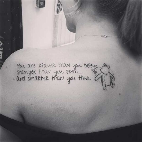 Quote Pooh Tattoo