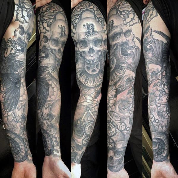 Skulls Guys Tattoo Sleeve