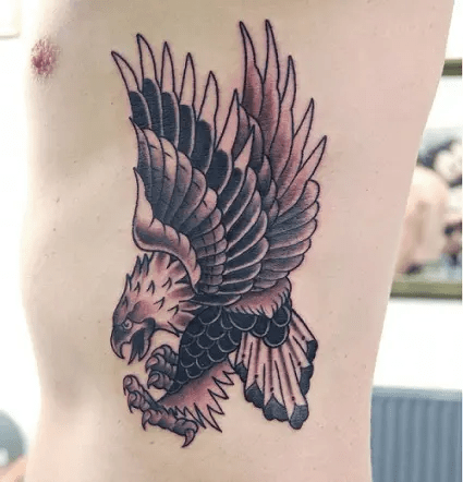 Black Ink Flying Eagle Tattoo (copy 1)