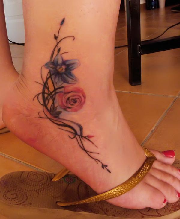 Girlish Ankle Tattoo