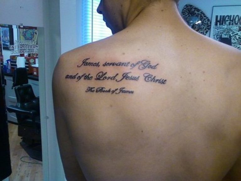 52 Religious Bible Verses Tattoos Designs On Back - Tattoo Designs ...