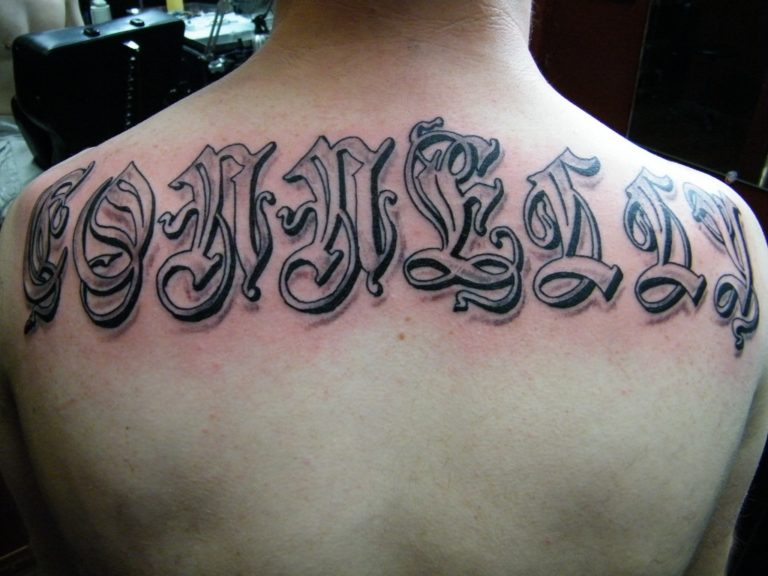 84 Beautiful Old English Tattoos On Back - Tattoo Designs – TattoosBag.com