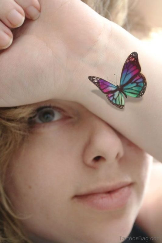 butterfly tattoo designs for girls on wrist
