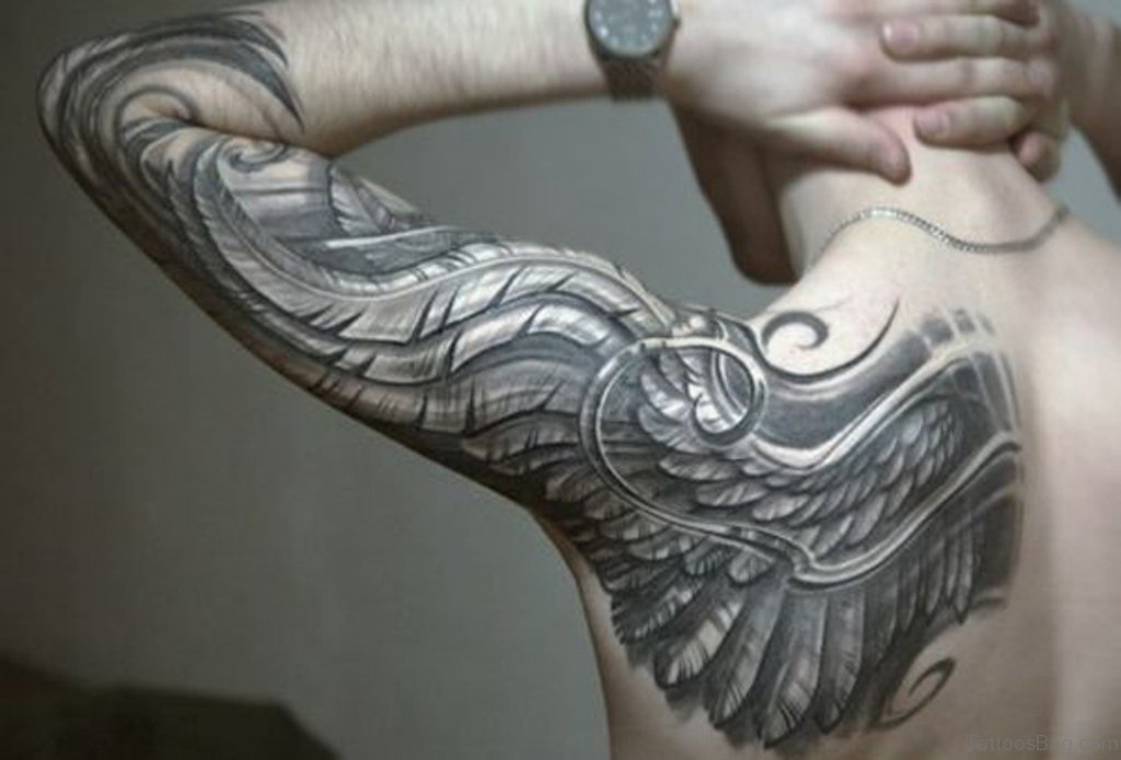 Black Wings Tattoo Design.