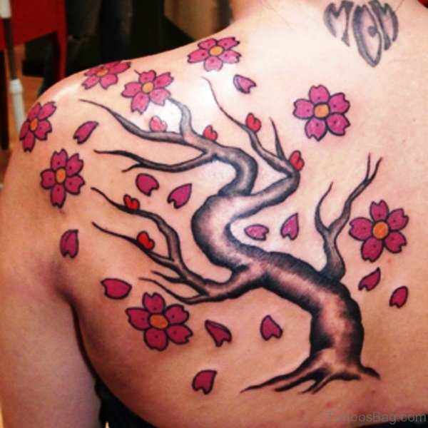60 Glorious Cherry Blossom Tattoos On Shoulder - Tattoo Designs ...