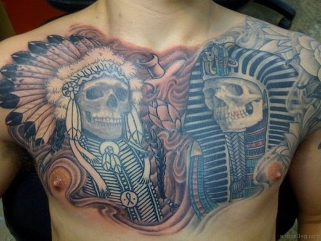 pharaoh chest tattoos