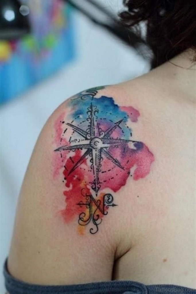63 Elegant Compass Tattoos For Shoulder - Tattoo Designs – TattoosBag.com
