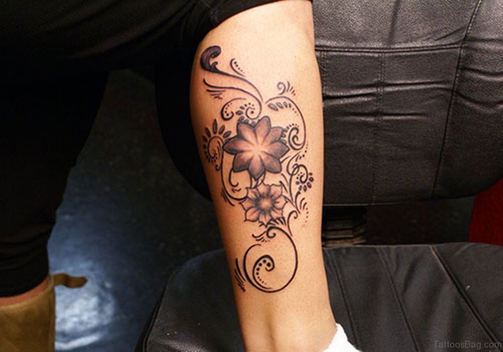 Floral Leg Tattoos - wide 3