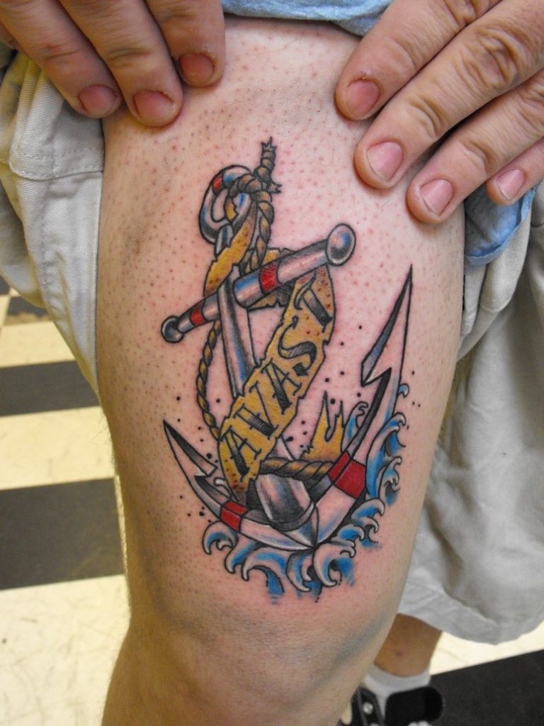 52 Anchor Tattoos For Thigh Tattoo Designs