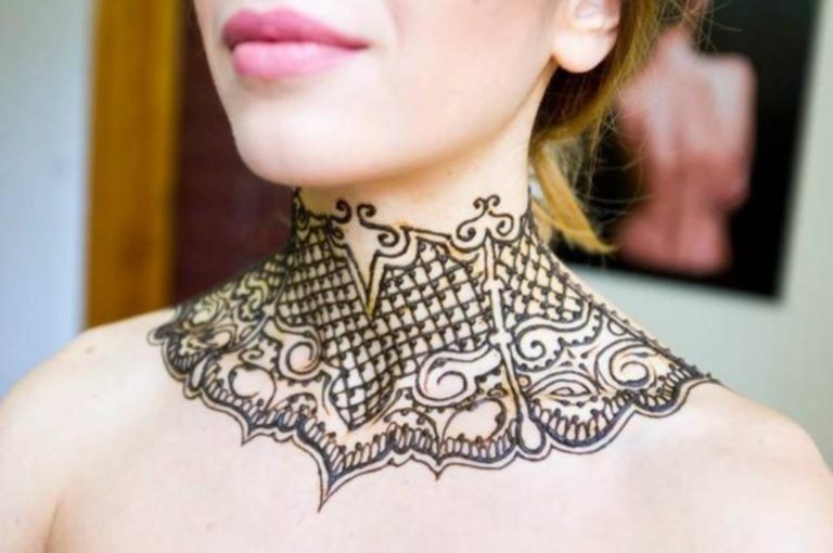 50 Cute Henna Neck Tattoos Tattoo Designs