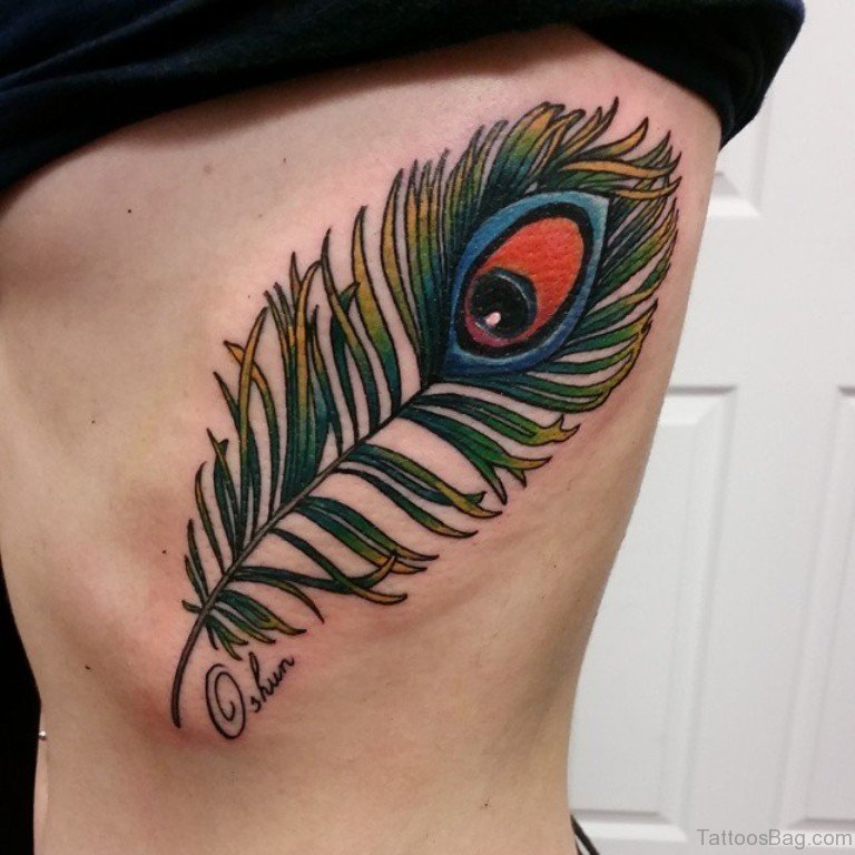 81 Stunning Feather Tattoos On Rib - Tattoo Designs – TattoosBag.com