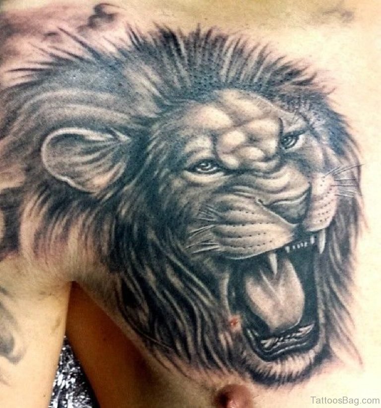 85 Good Looking Lion Tattoos For Chest - Tattoo Designs – TattoosBag.com