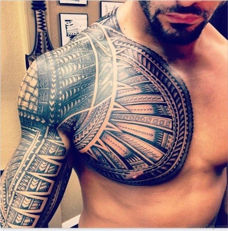 tribal tattoo chest
