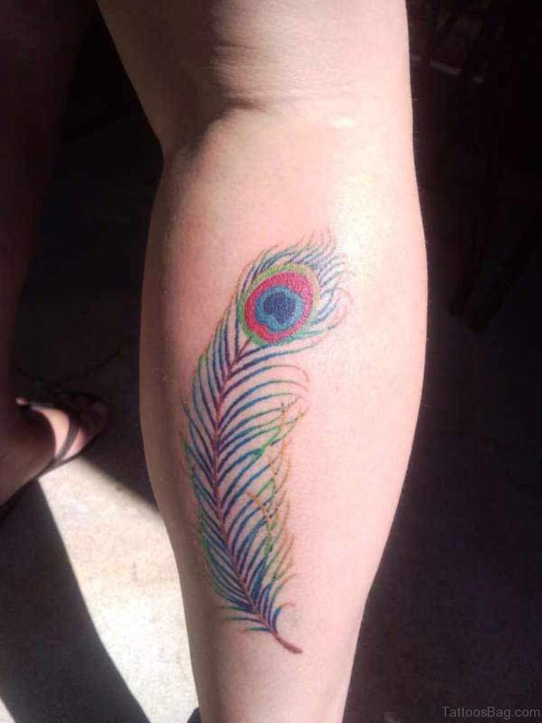 60 Excellent Feather Tattoo Designs On Leg - Tattoo Designs ...