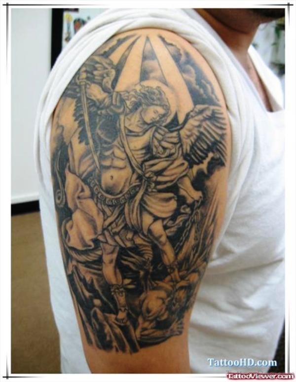 61 Impressive Archangel Tattoo On Shoulder - Tattoo Designs